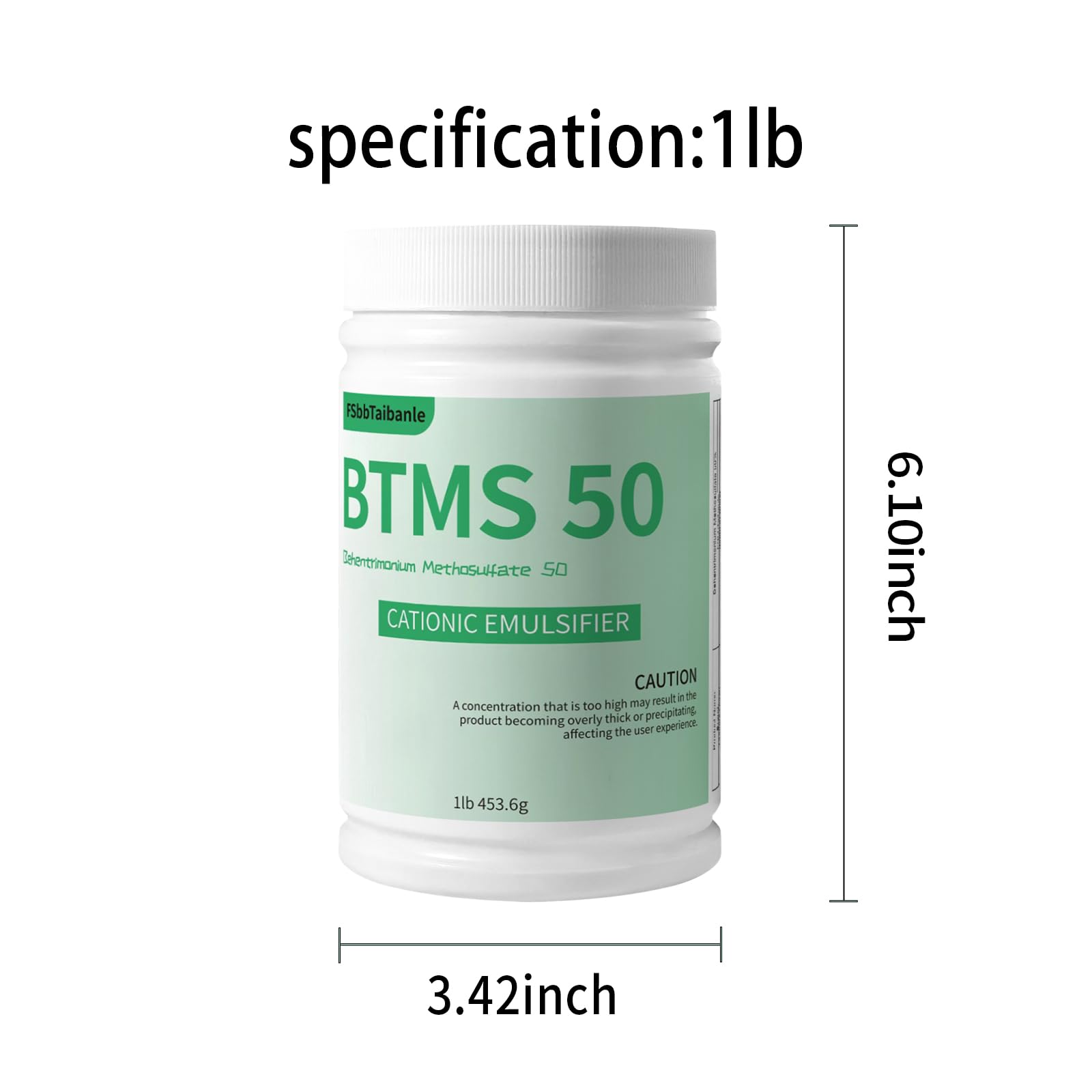 FSbbTaibanle BTMS 50 conditioner formulation ready in a jar for use.