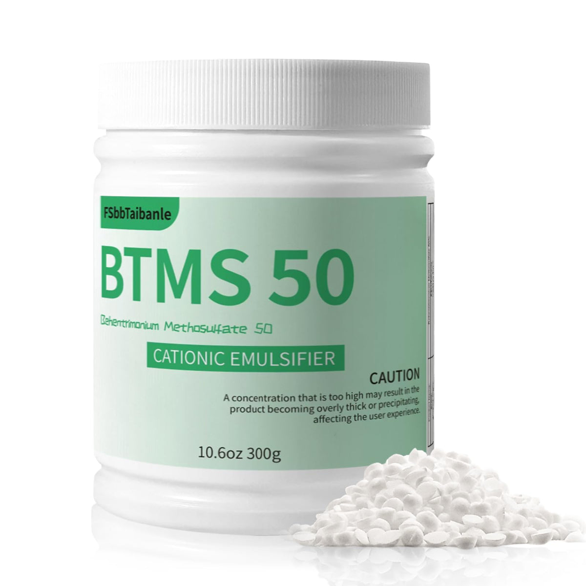 FSbbTaibanle BTMS 50 bottle showcases plant-based emulsifier for leave-in conditioners and lotions.
