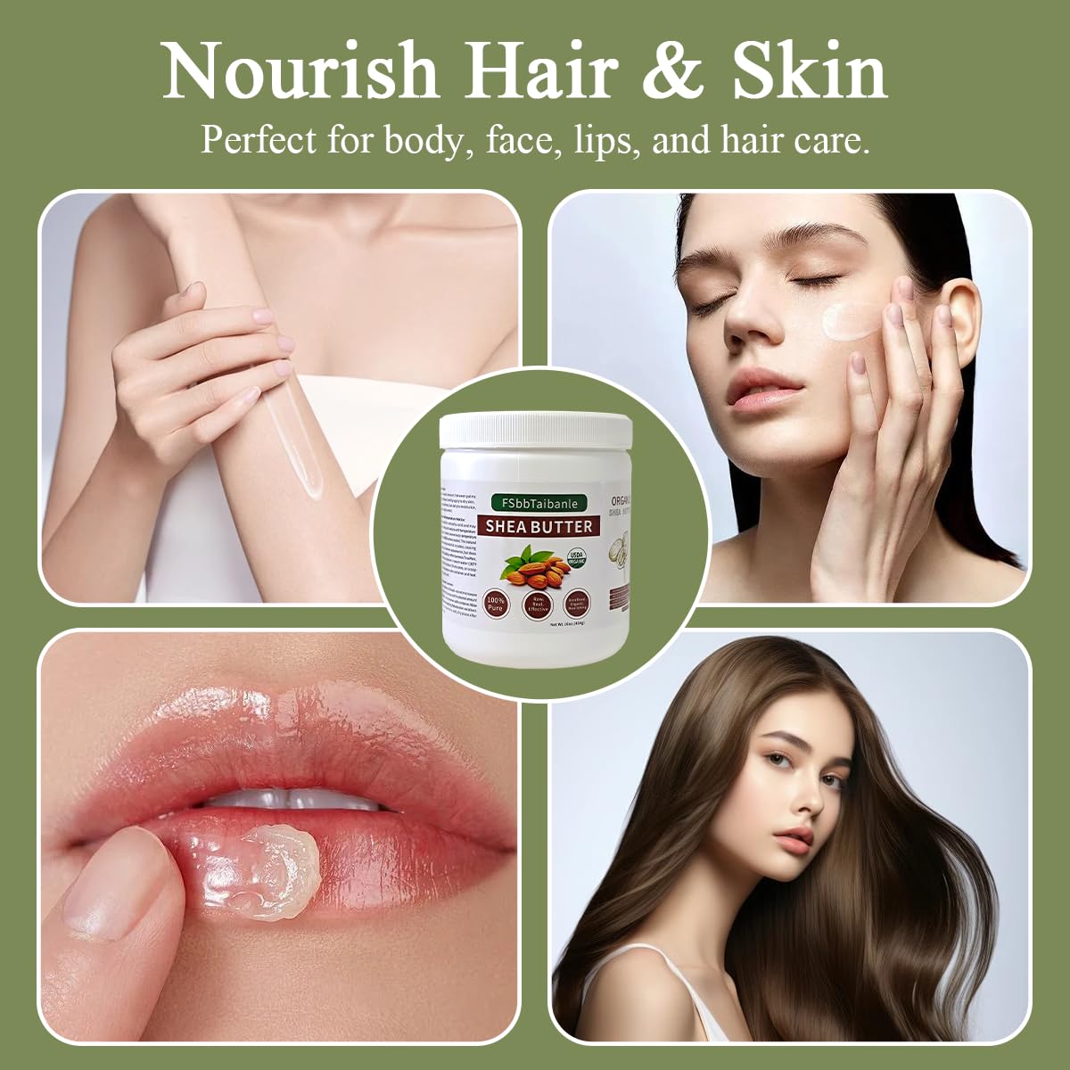 FSbbTaibanle shea butter melts in hand for easy application