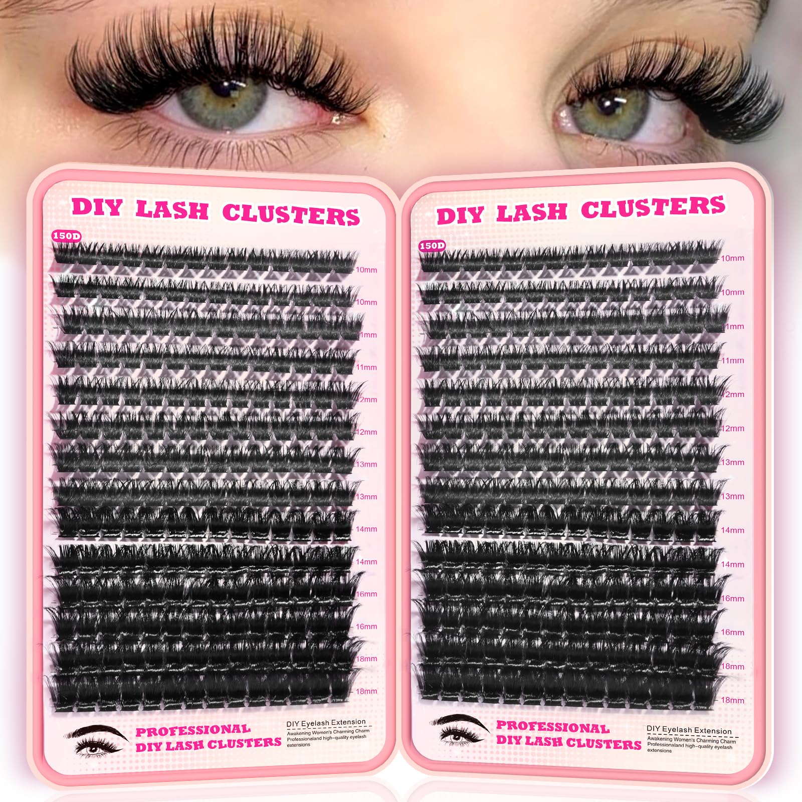 FTBZCF lash clusters packaging for at-home extensions and value