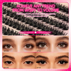FTBZCF beginner friendly kit for quick eyelash cluster application.