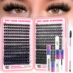 FTBZCF Lash Clusters Kit shows 392 clusters for customizable DIY lash looks