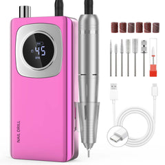 FTOYIN electric nail drill high-speed action for efficient acrylic shaping.