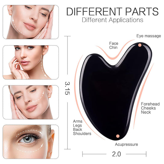 FUANKANG obsidian gua sha body board supports circulation and muscle relief