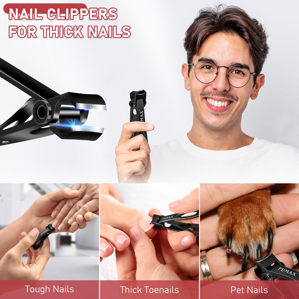 FUMAX curved blade follows nail contour for clean cuts
