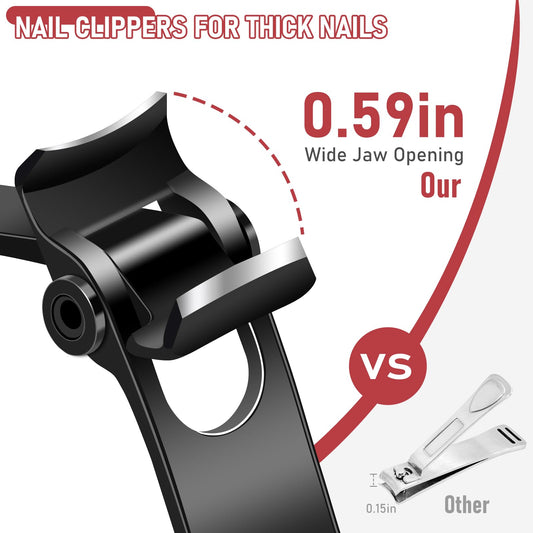 FUMAX long-handle clippers reduce effort for easy nail trimming