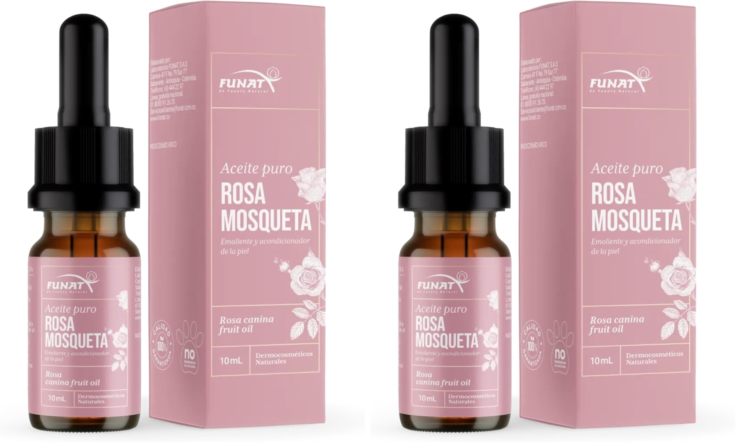 FUNAT Rosehip Oil bottle front for pure facial hydration and skin nourishment.