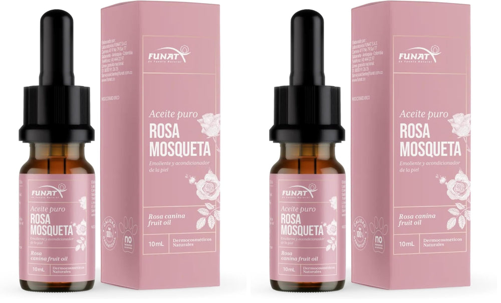 FUNAT Rosehip Oil bottle front for pure facial hydration and skin nourishment.