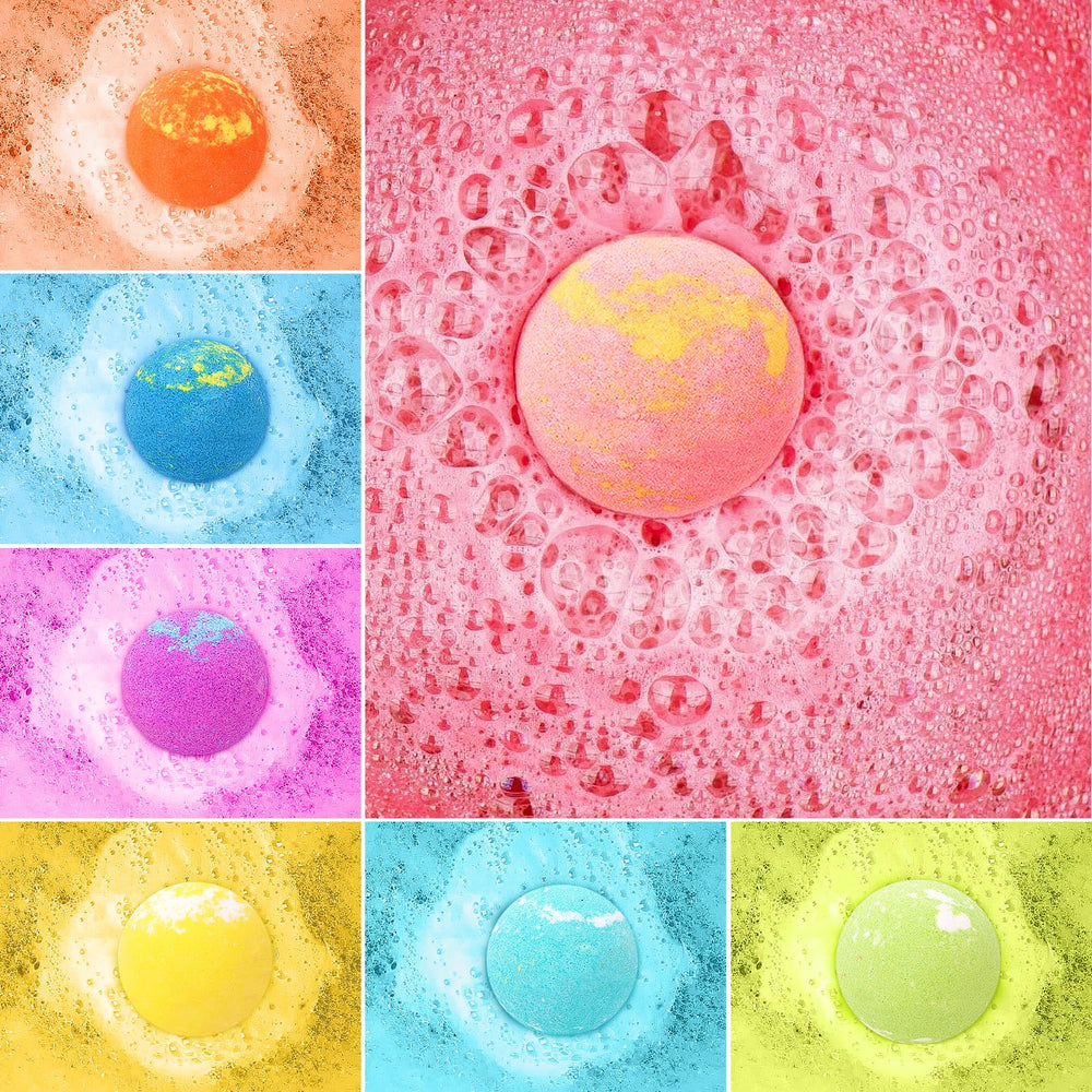 Funcrevity bath bombs deliver bright colors and gentle scents for kids.