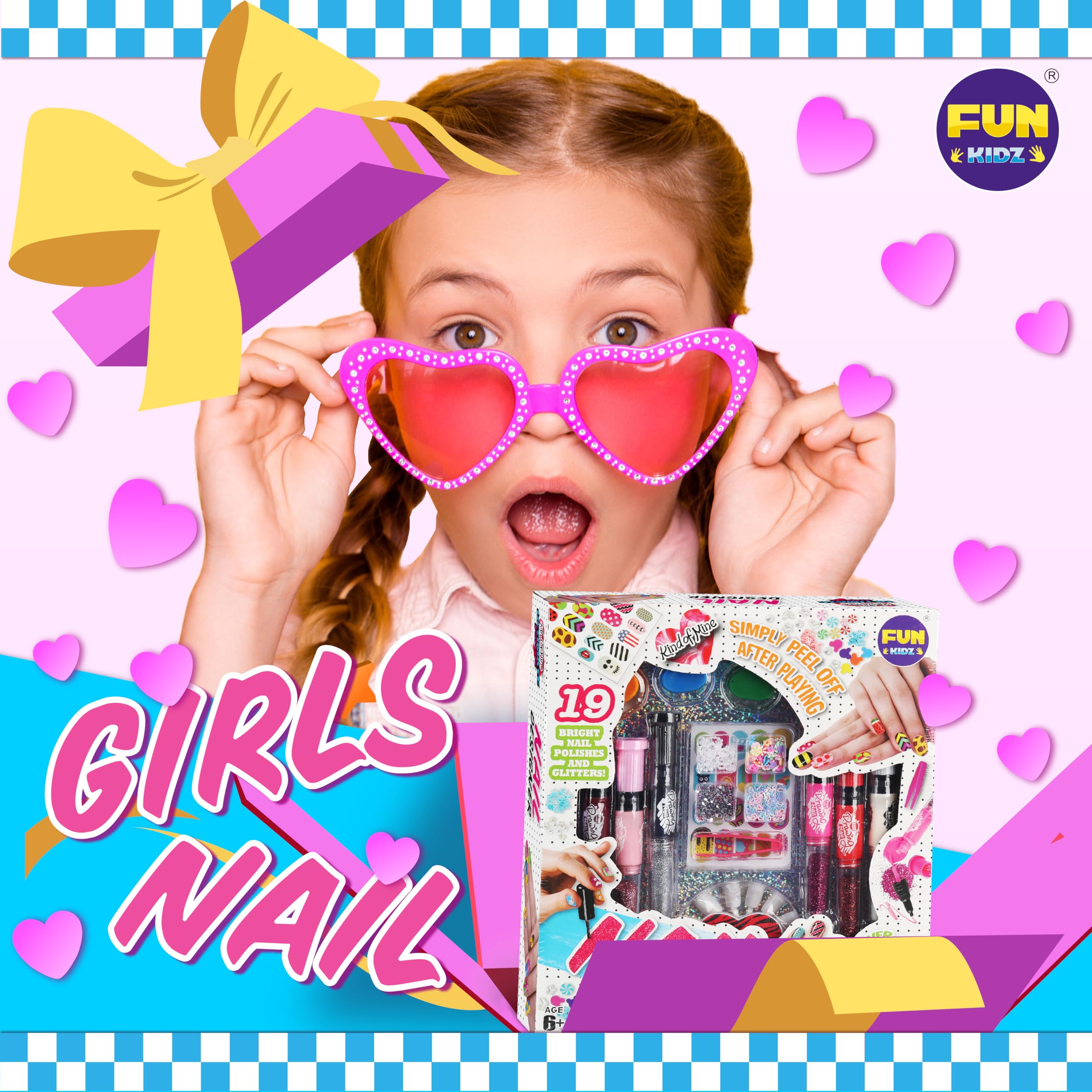 FUN KIDZ Metallic Glitter Pack adds sparkle to nail art.
