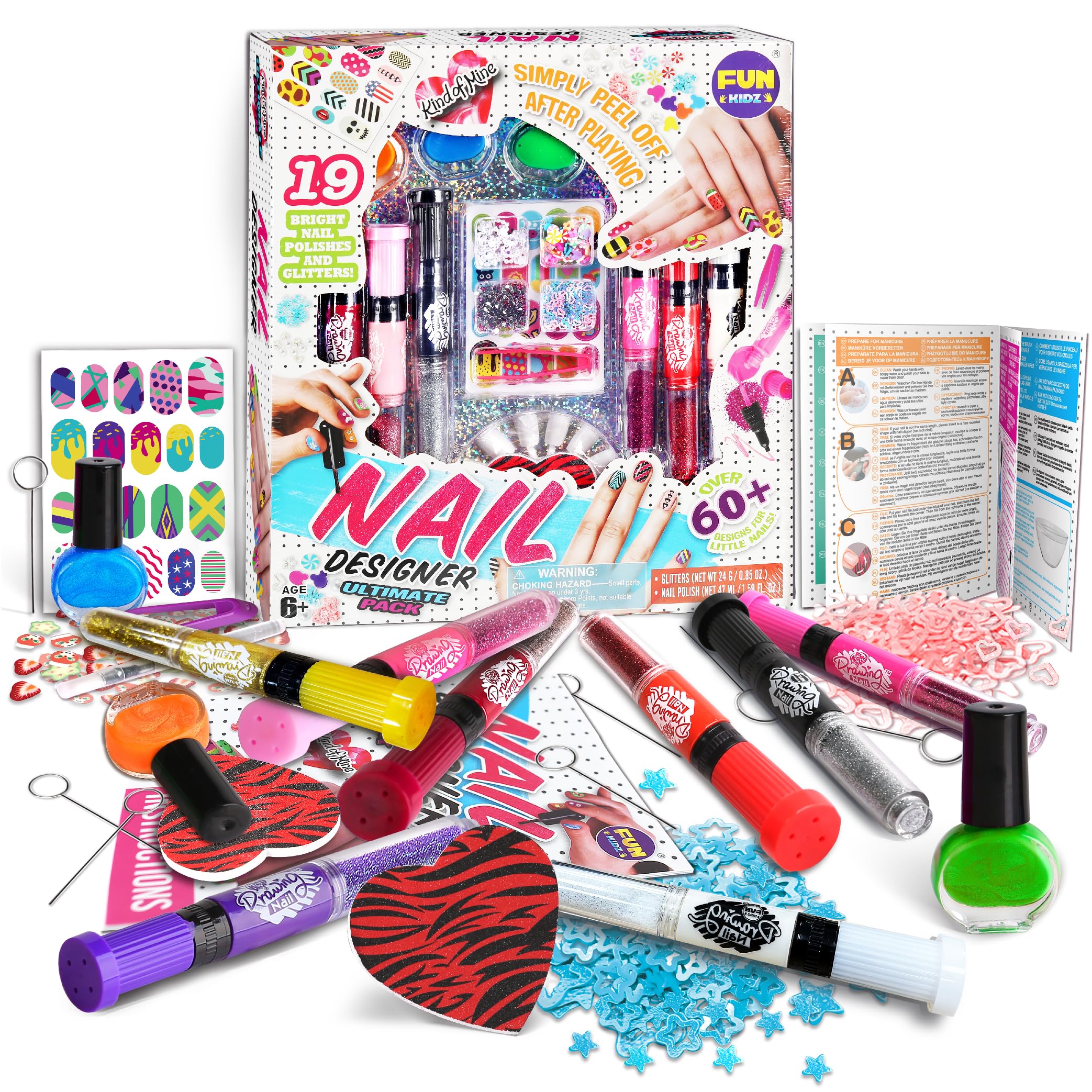 FUN KIDZ Nail Polish Pens Kit in vibrant colors for easy at-home nail art.