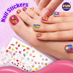 FUN KIDZ peelable polish shown washing off easily