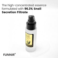 Ingredients focus on snail secretion filtrate in FUNNIR essence