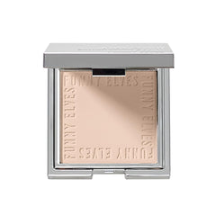 Funny Elves powder makeup face compact C1 swatch shows oil-control wear.