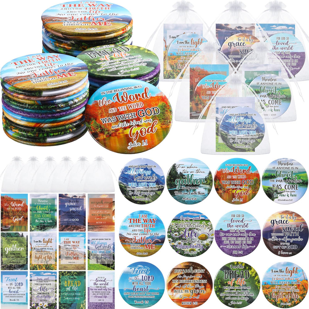 Funnymoom Bible verse compact mirror with scene color, ideal for uplifting gift-giving.