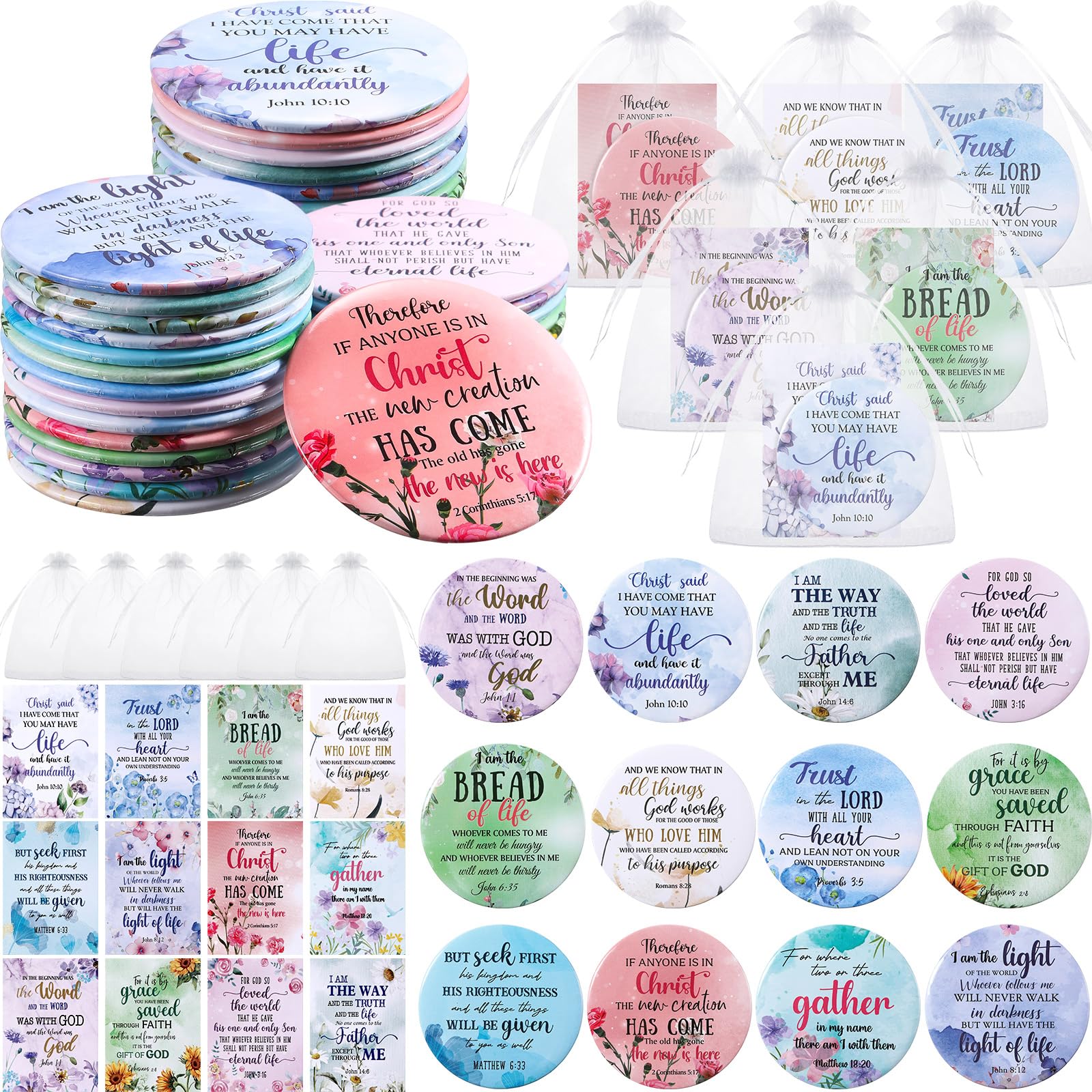 Funnymoom Bible verse mirror with floral design, ideal for heartfelt gifts.