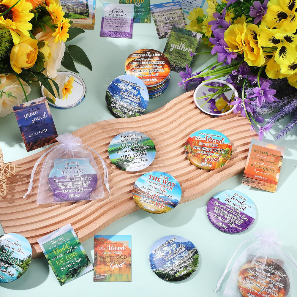 Funnymoom white organza bag keeps the gift set neat and ready to give.