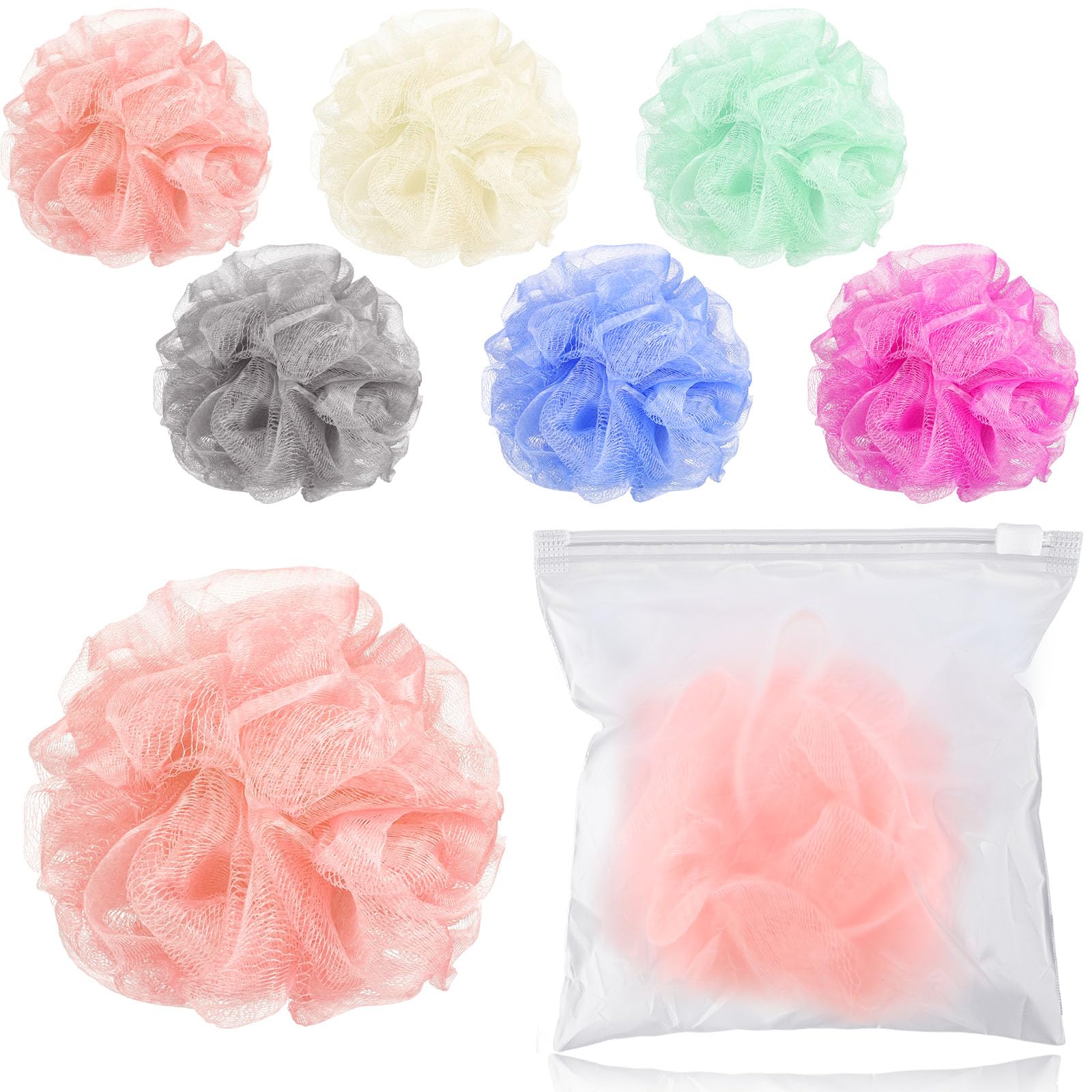 Funnymoom travel loofah set with case, ideal for on-the-go baths.