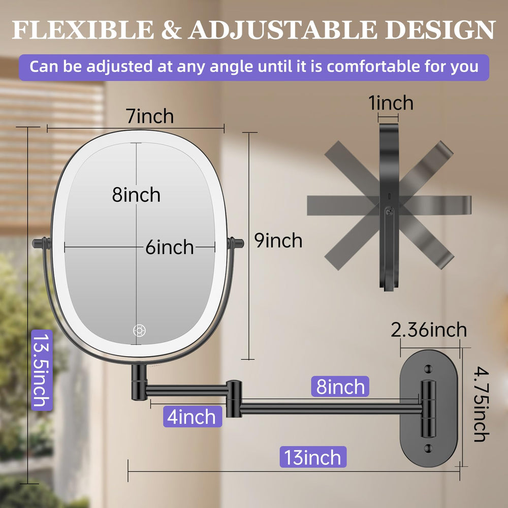 FUNTOUCH 1x/30x magnification for broad view and detailed eye makeup.