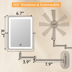 FUNTOUCH 30X magnification close-up aids detailed makeup tasks.