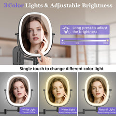 FUNTOUCH 5000mAh rechargeable battery mirror for extended wireless use.