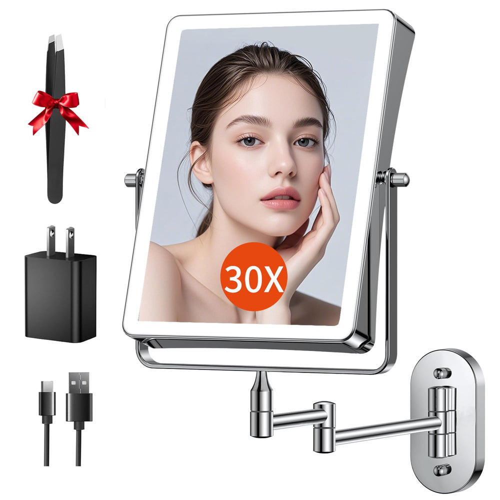 FUNTOUCH 1x face-view mirror for full makeup visibility in bright bathroom light