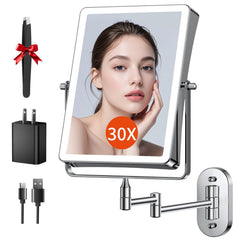 FUNTOUCH 1x face-view mirror for full makeup visibility in bright bathroom light