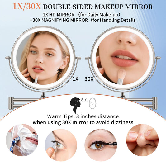 FUNTOUCH 30x magnification close-up view for precise makeup detailing