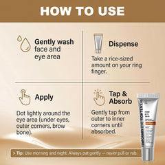 Fuputo Perfection Eye Tightener dermatologist-tested, hypoallergenic formula for all skin types.
