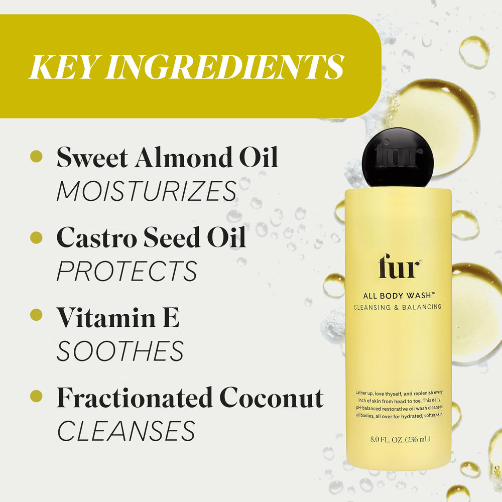 Shower routine with Fur All Body Wash for cleansing