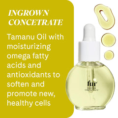 Fur Ingrown Hair Care Duo ingredients map highlighting jojoba and grape seed oils.