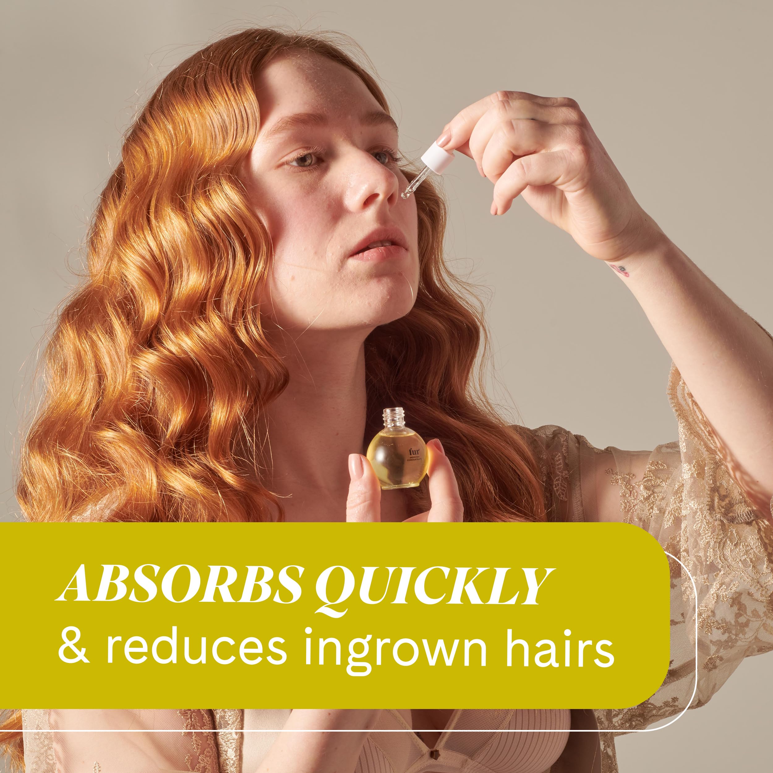 Fur Ingrown Hair Care Duo step 2 concentrate application targets problem areas.