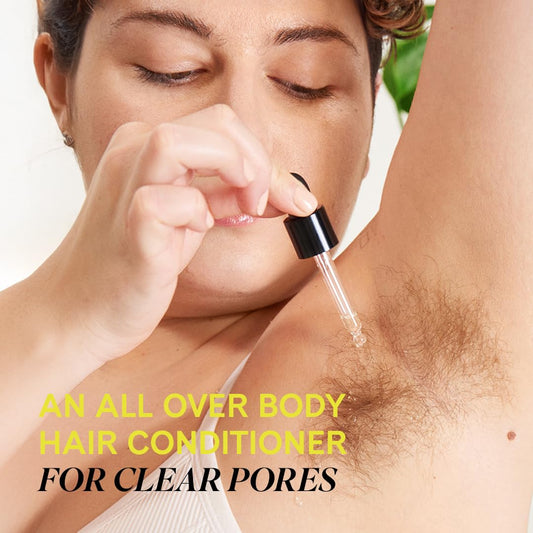 Fur Oil applied to skin for smooth, hydrated results.