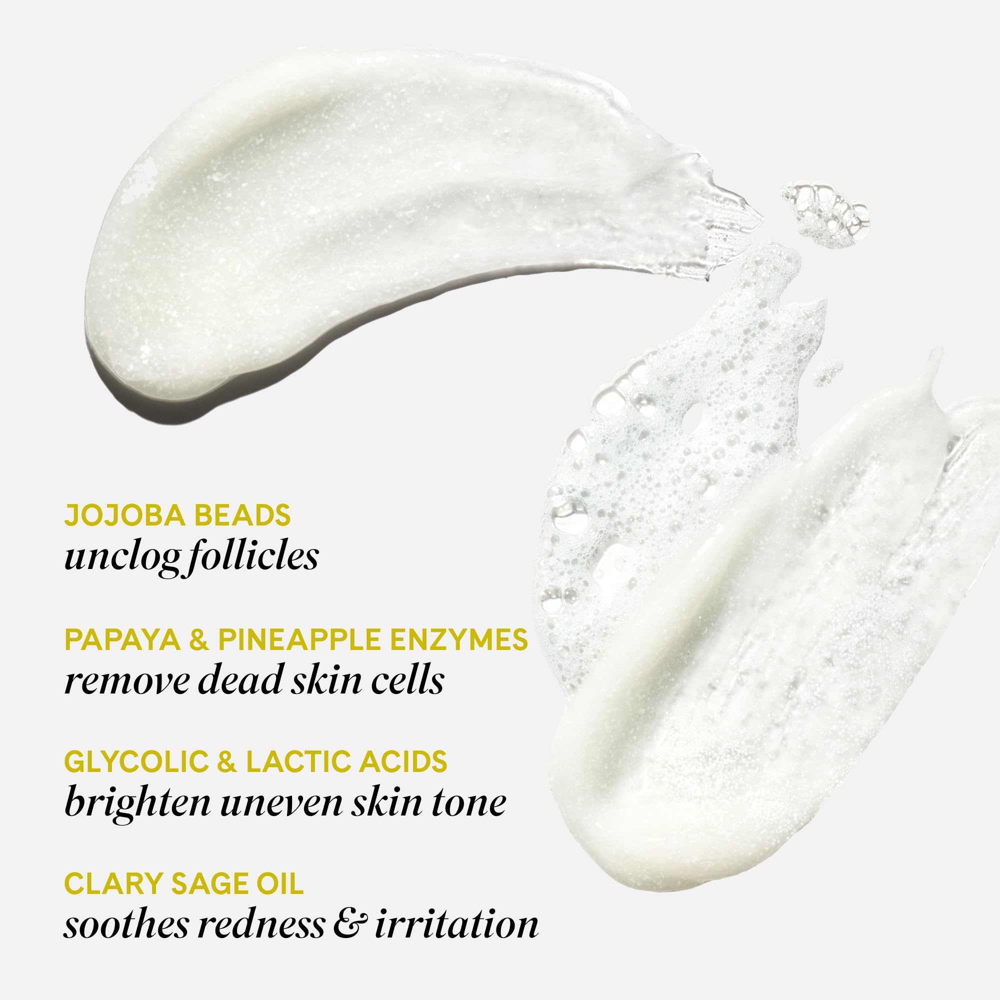 Fur Silk Scrub texture close-up highlights tiny beads and gentle exfoliation.