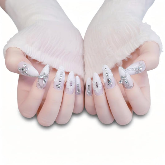 Furnunubi 3D butterfly embellished nails add a playful standout accent