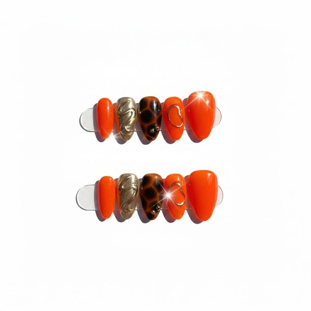 FURNUNUBI front set showing neon orange, metallic gold and leopard for bold instant style