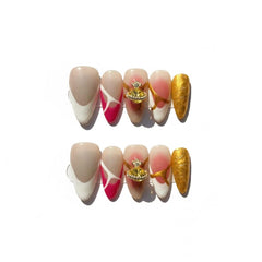 FURNUNUBI almond-shaped press-on nails with ombre finish for quick chic looks.