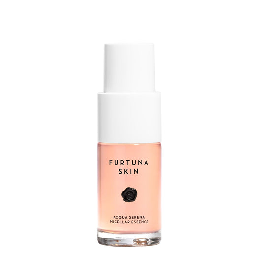 Furtuna Skin Micellar Cleansing Essence Water bottle pour cleanses gently for all skin types.