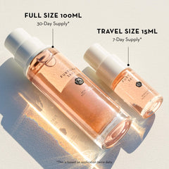 Applying Furtuna Skin Micellar Cleansing Essence Water to face for pH balance