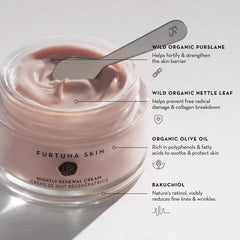 Bakuchiol ingredient spotlight in Furtuna Skin Nightly Renewal Cream for gentle smoothing