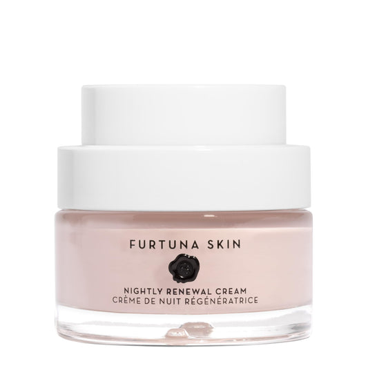 Furtuna Skin Nightly Renewal Cream packaging close-up highlighting premium design