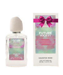 Future Society Haunted Rose bottle front with smoky florals, ideal for gifting or personal indulgence.
