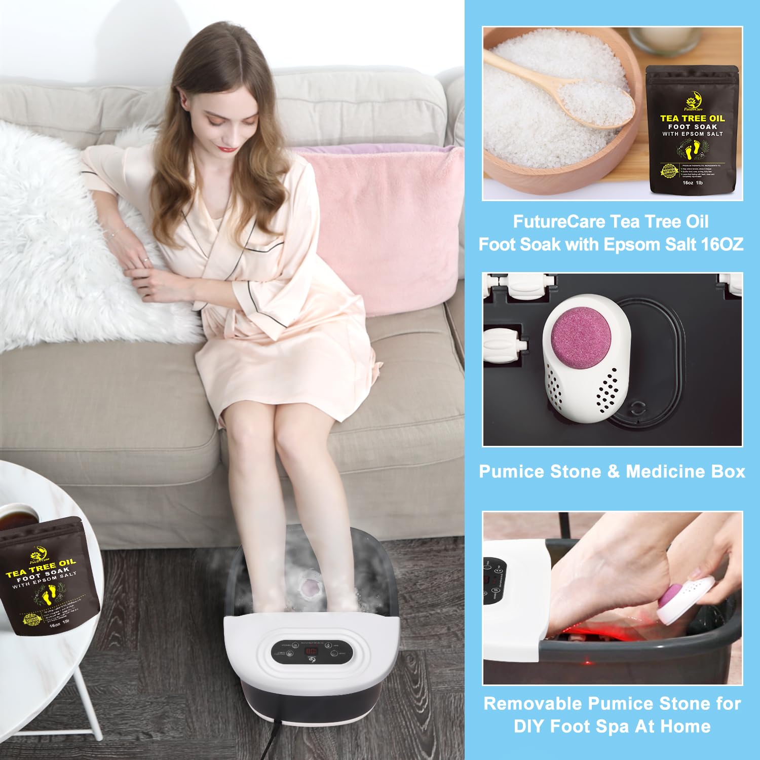 FutureCare infrared rollers provide soothing stimulation for tension relief.