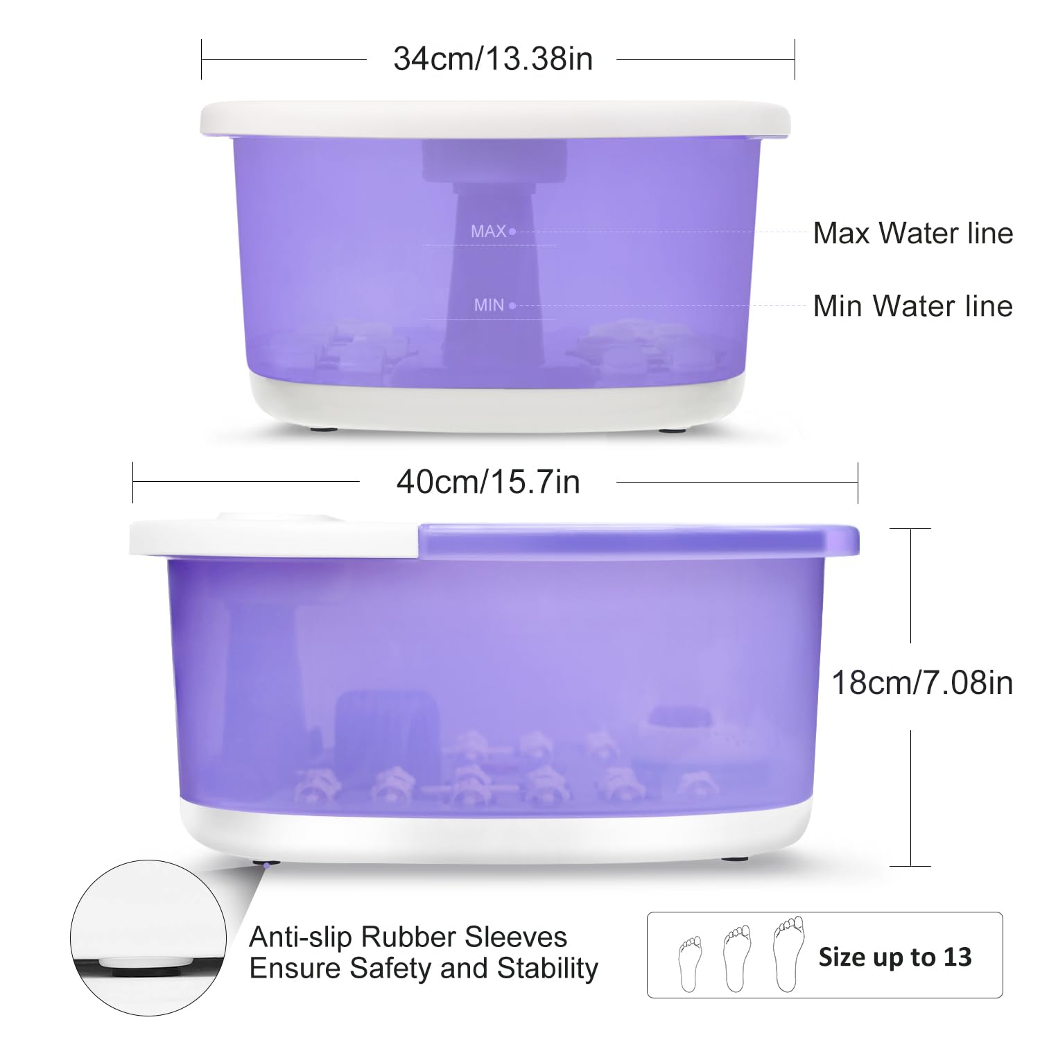 FutureCare bubble-oxygen feature showcases circulating water for a rejuvenating soak.