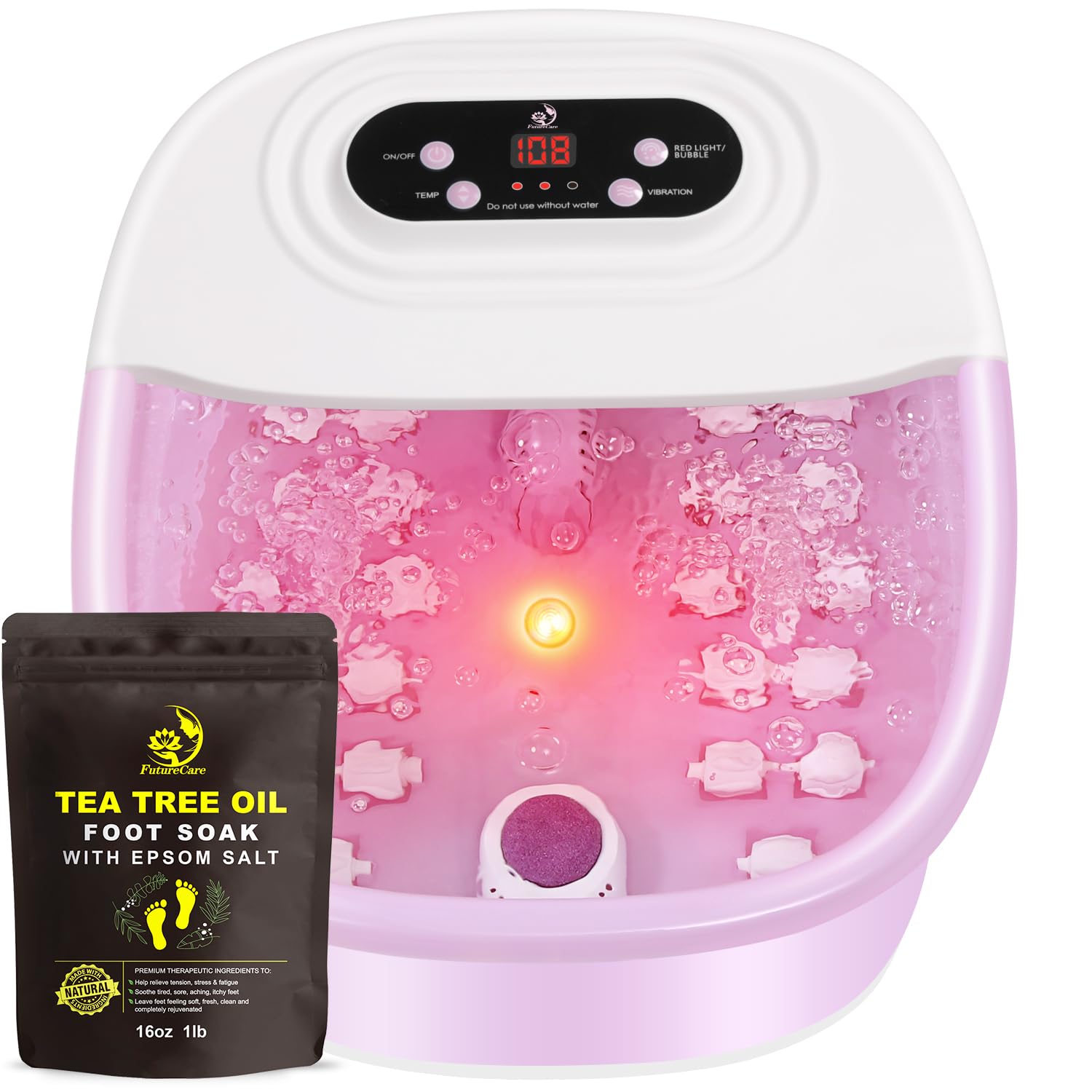 FutureCare foot spa bath with heat and bubbles for relaxing foot soaks