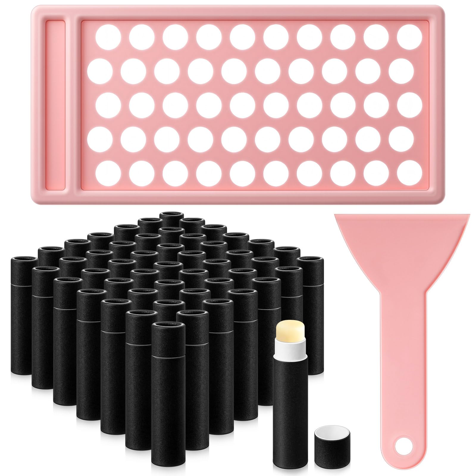 Fuyoooo black empty lip balm tubes ready for DIY cosmetics and on-the-go use