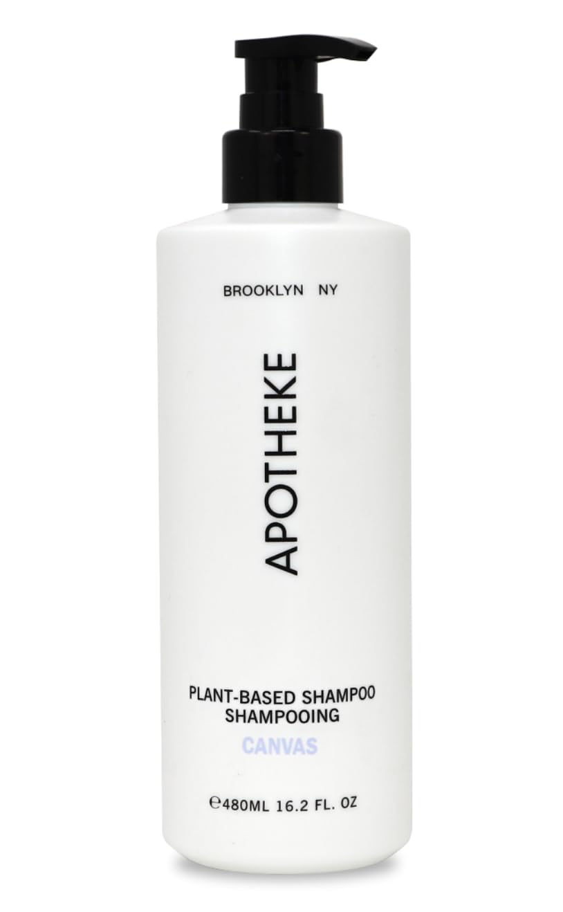 Fuzzion Apothekae Canvas Shampoo bottle with plant-based cleanse and light fragrance for everyday hair