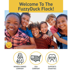 FuzzyDuck 8oz packaging shown for convenient at-home use