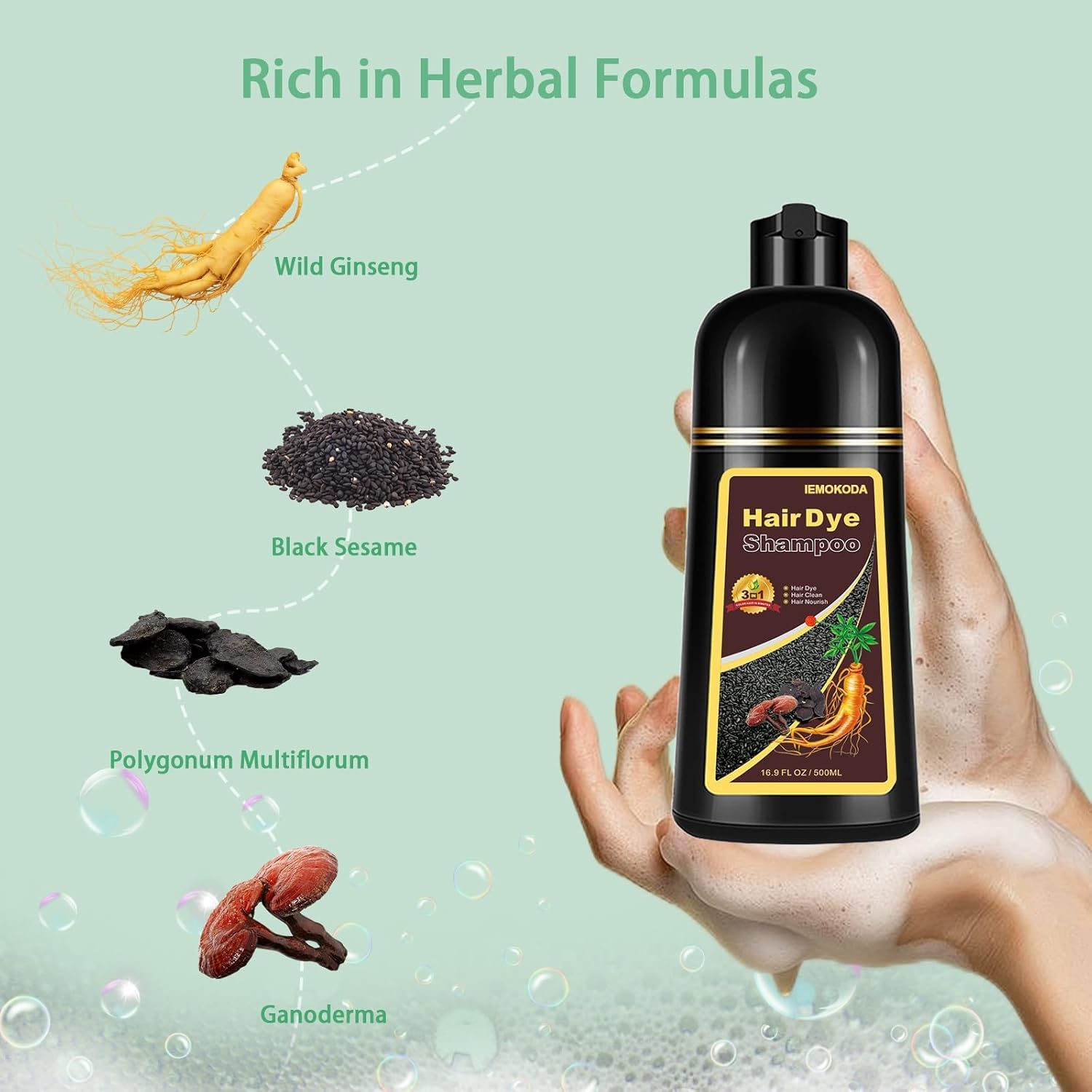 Fvquhvo Cherry Brown Hair Dye Shampoo 15-minute processing time
