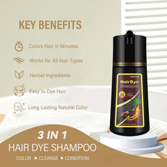 Fvquhvo Coffee Dye Shampoo being poured for fast 15-minute color.